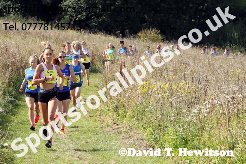 Senior womens relay 2019 Sunderland Harriers Open Cross Country. Photo:  David T. Hewitson/Sports for All Pics